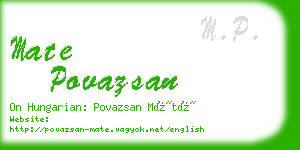 mate povazsan business card